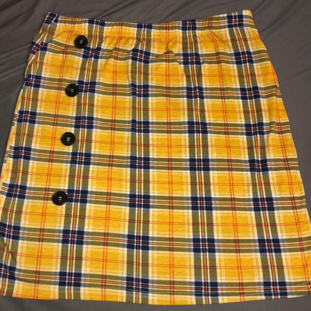 Plaid Body Con Mini Skirt